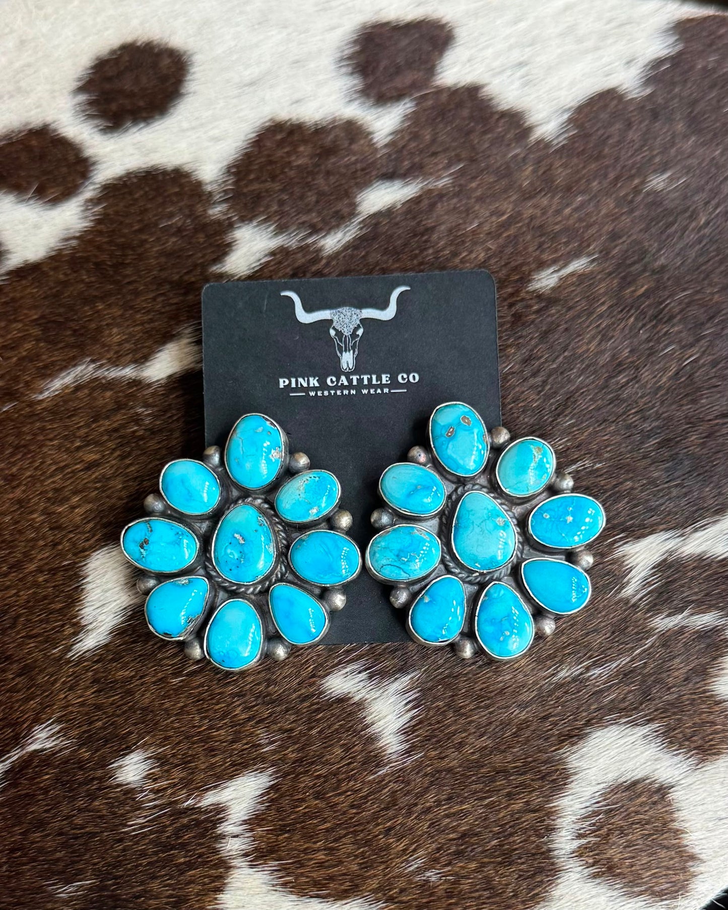 Blue Full Cluster Earrings *Native
