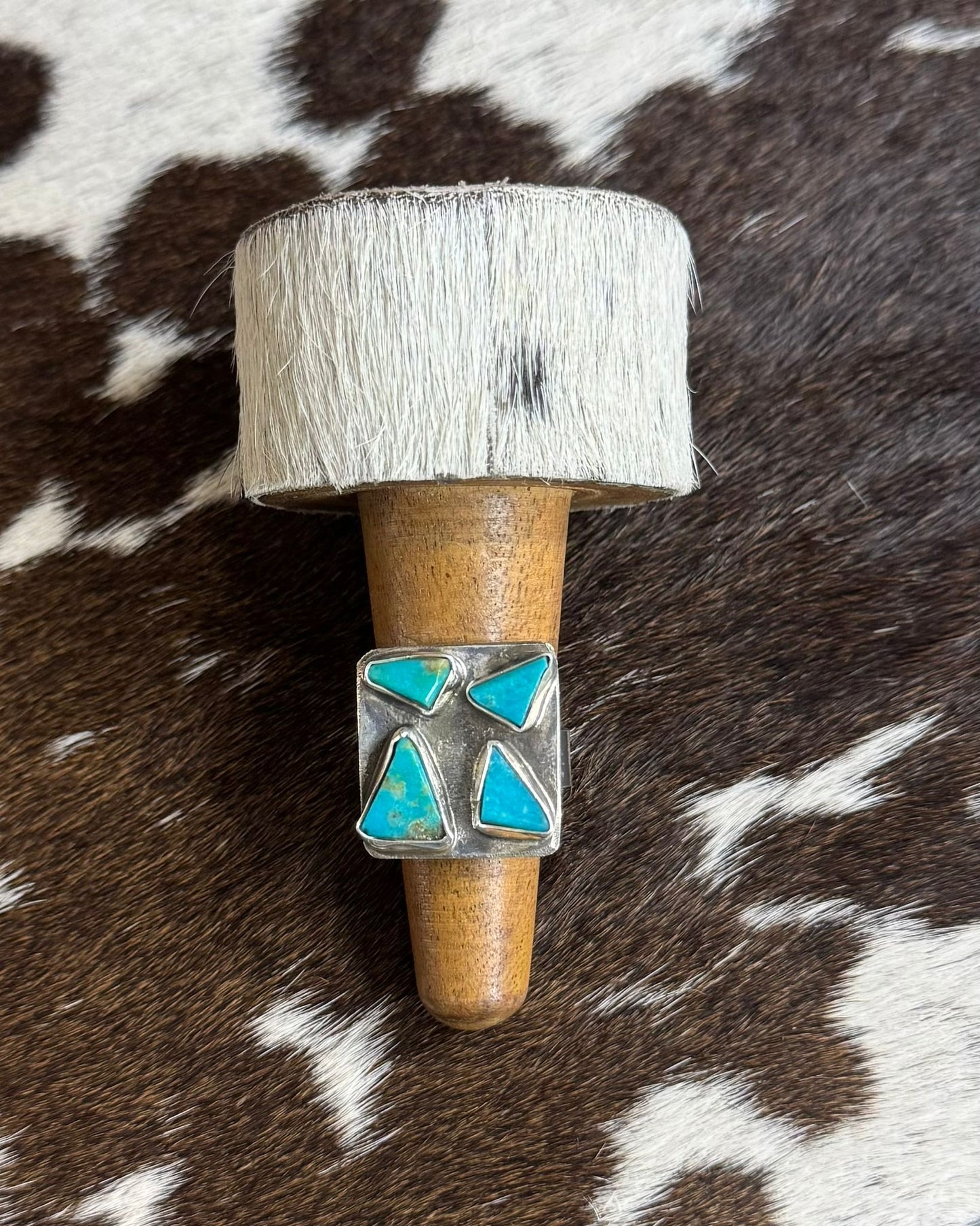 Kingman Silver Square Ring *Native