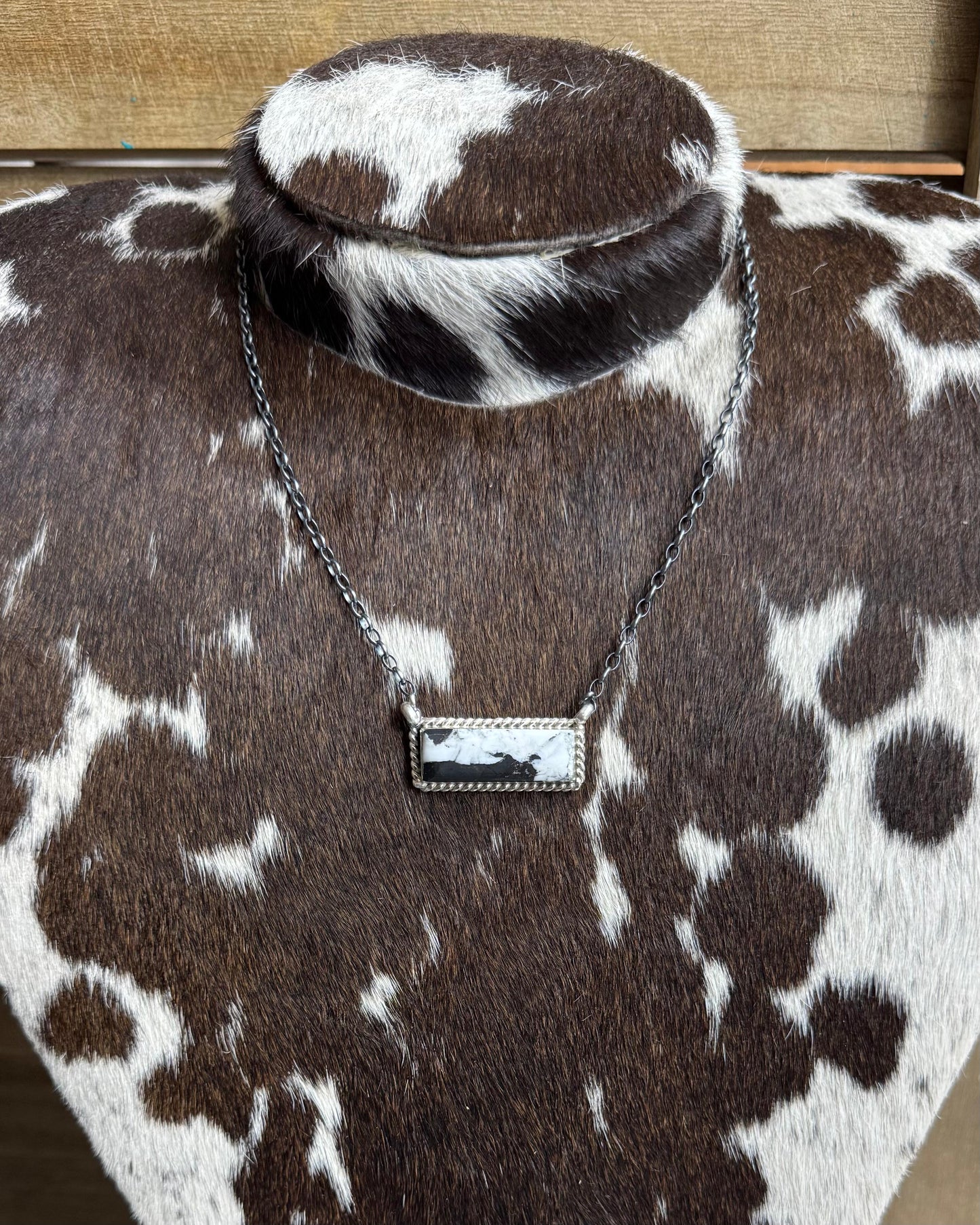 17" White Buffalo Bar Necklace *Native