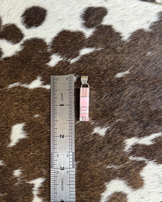 Pink Conch Inlay Pendant *Native