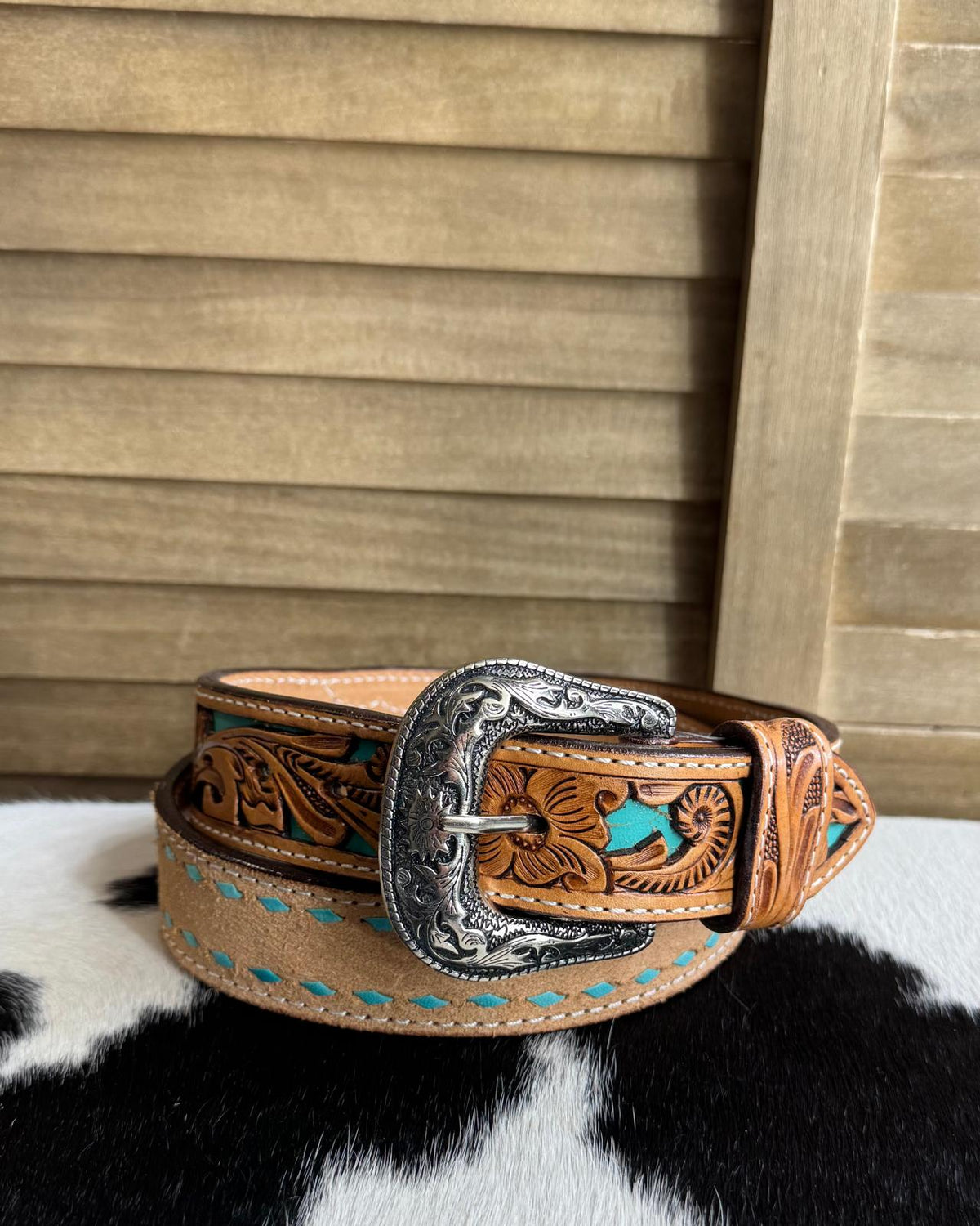 Tooled Turquoise Belt