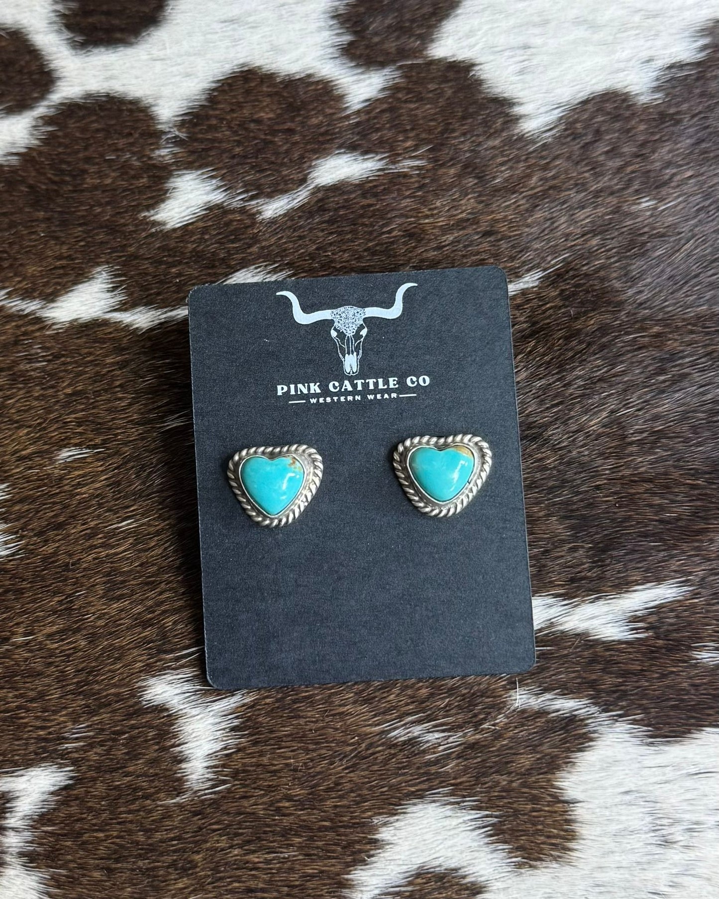 Turquoise Heart Studs *Native