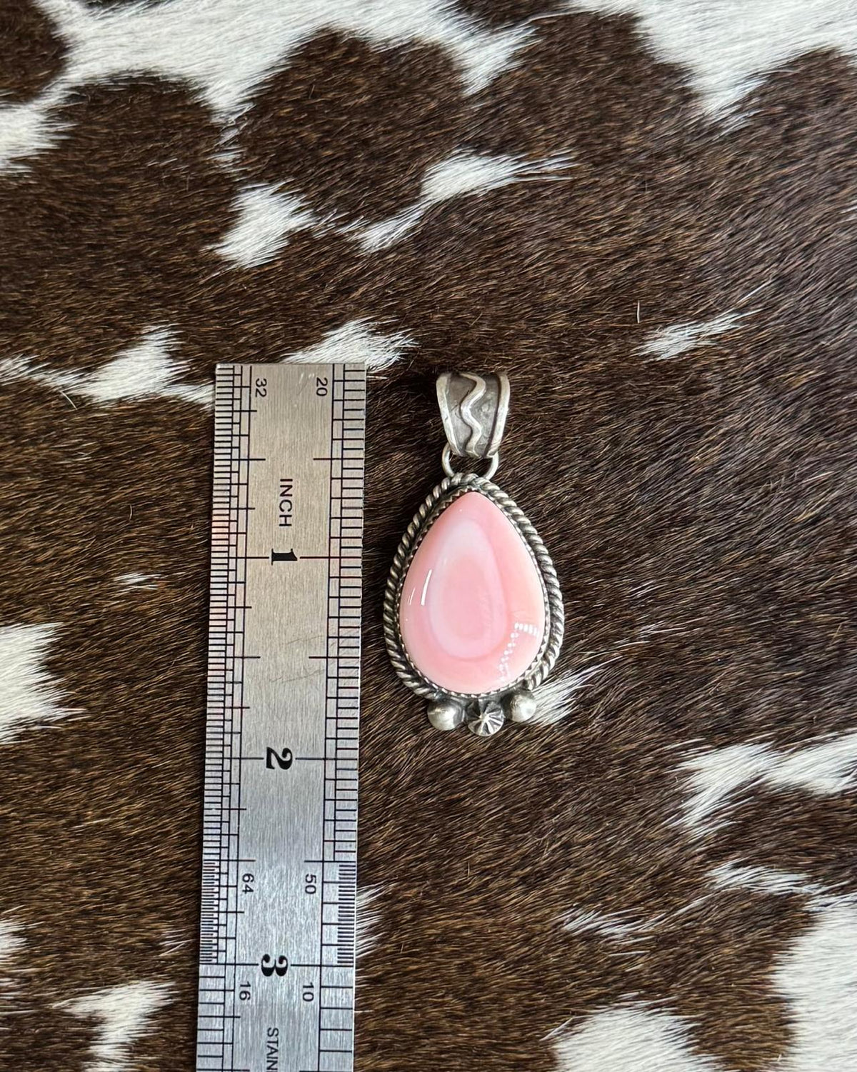 Pink Conch Teardrop Pendant *Native