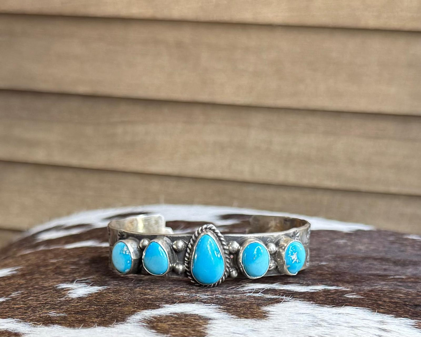 5 stone Blue Ridge Teardrop Cuff *Native