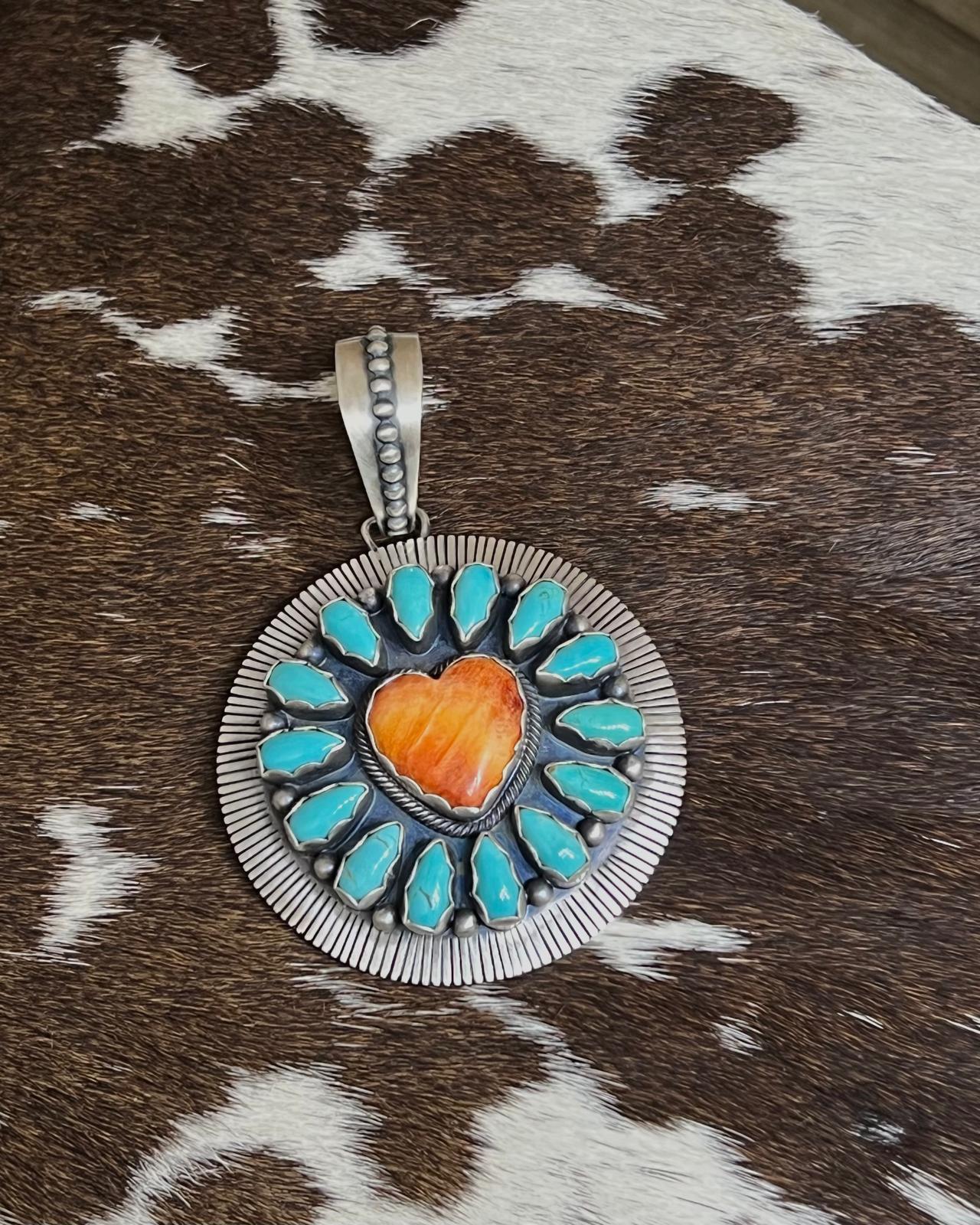 Centered Spiny Heart Cluster Pendant *Native