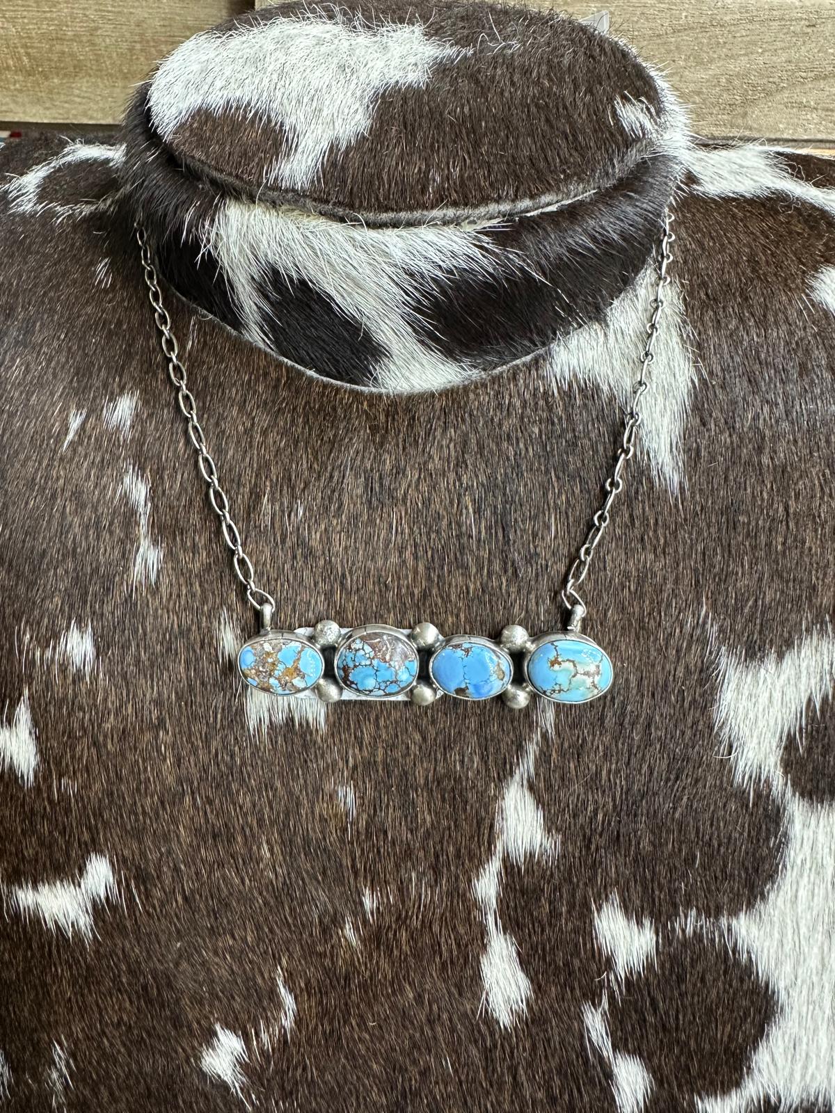 Arthur J Brugge 4 Stone Golden Hills Necklace *Native