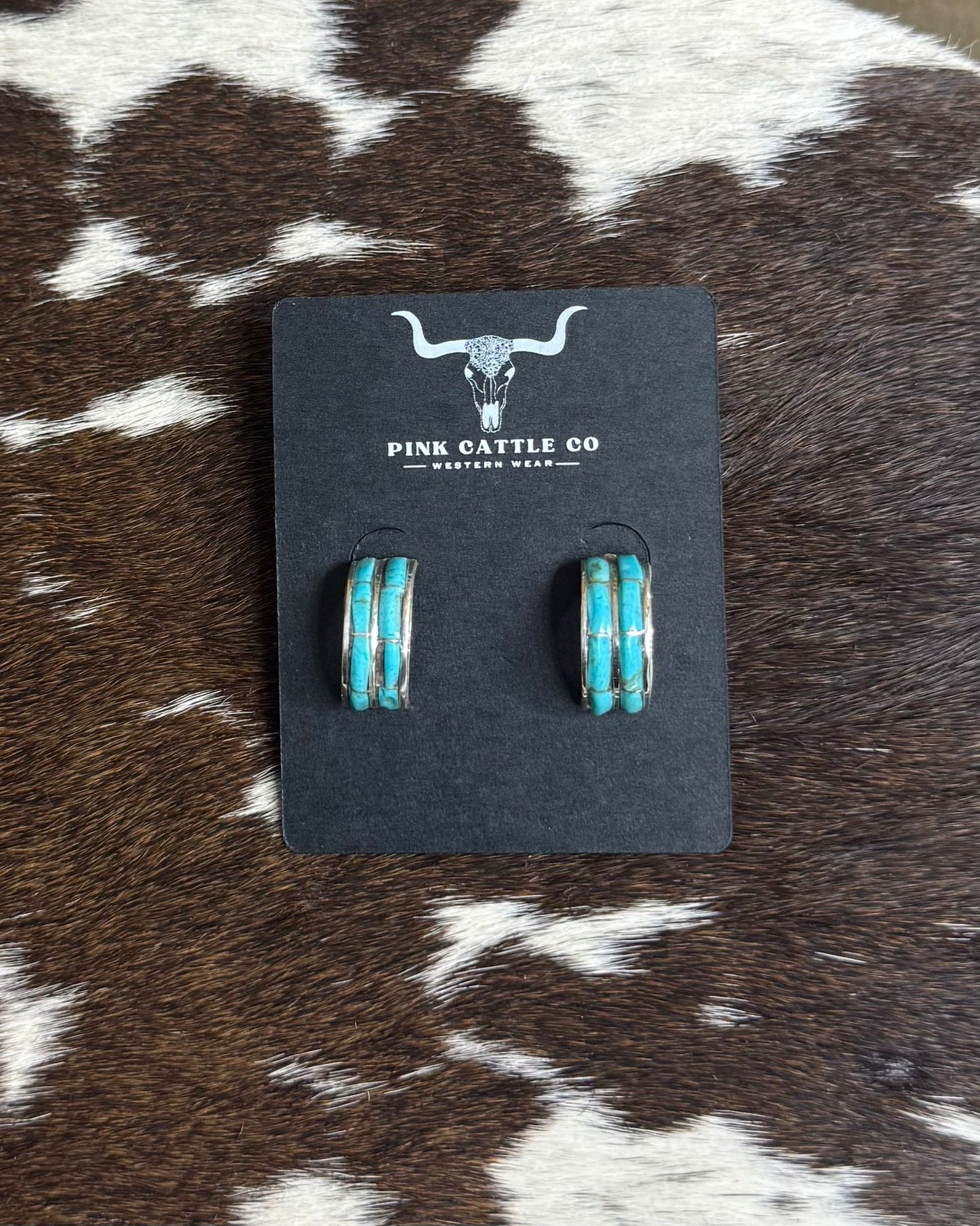 Kingman Double Inlay Hoops *Native