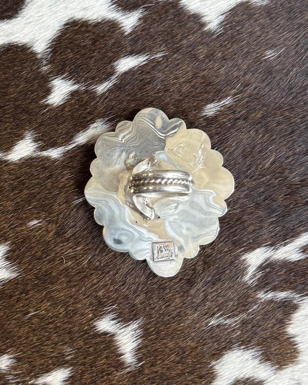 Blue Kingman Cluster Ring Adj. * Native