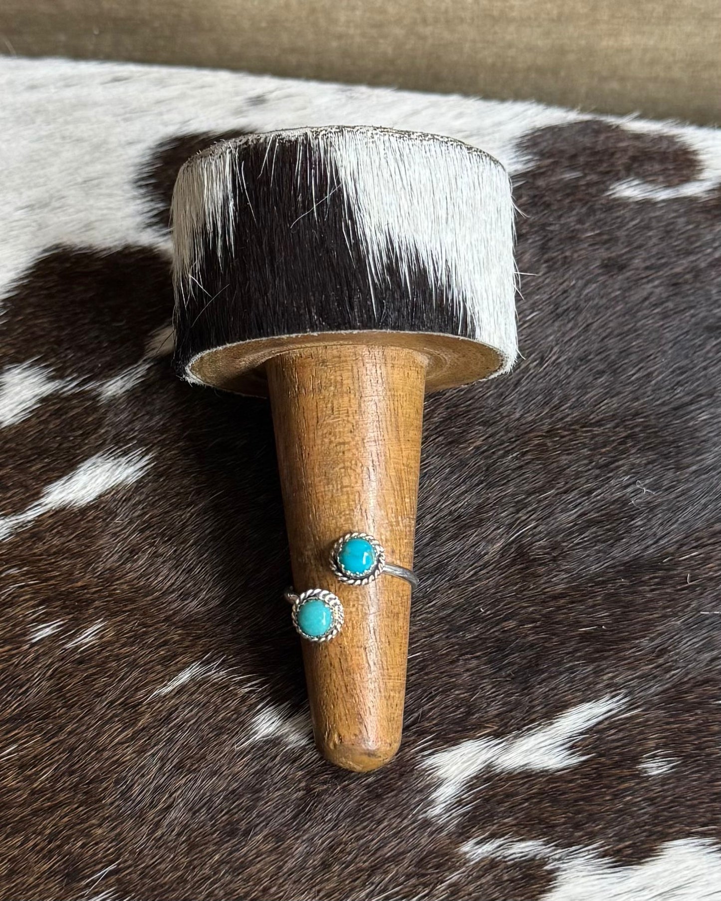 Simple Turquoise Adj Bypass Ring