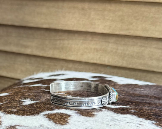 Kingman Turquoise Bar Cuff *Native