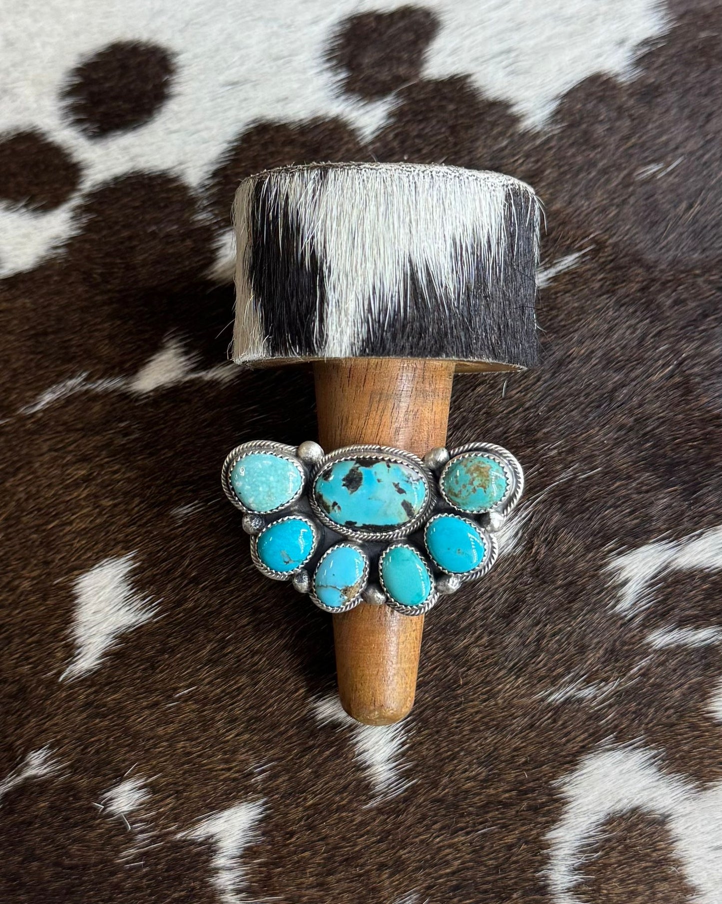 Turquoise Half Cluster Ring *Native