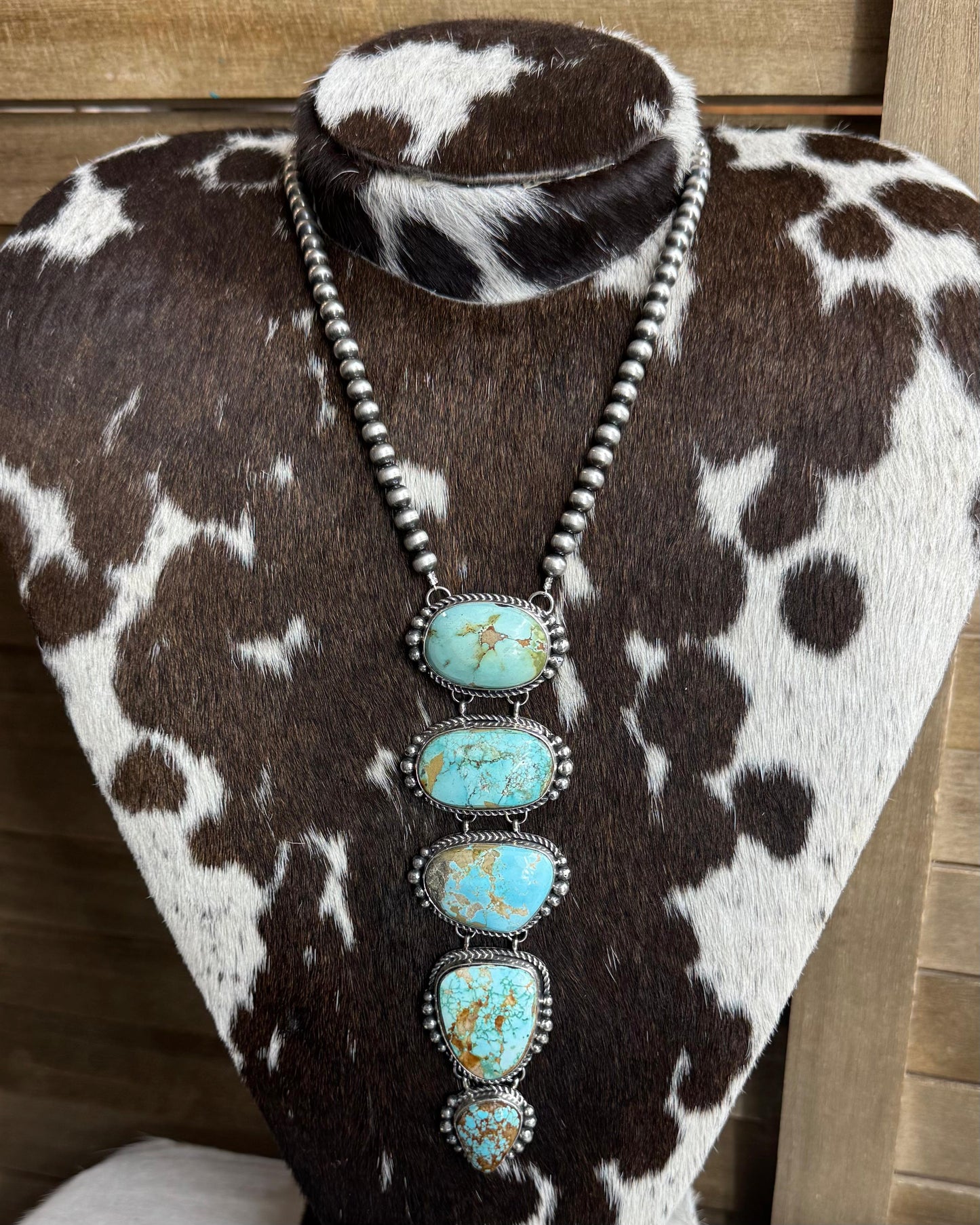 5 Stone Royston Lariat Pearl Necklace *Native