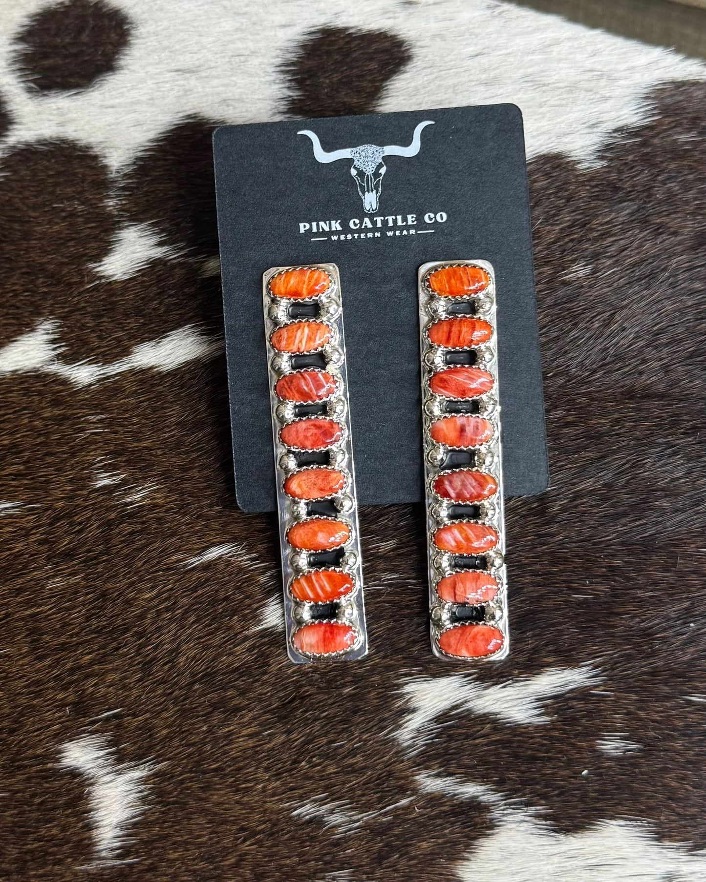 Spiny Long Bar Earrings*Native
