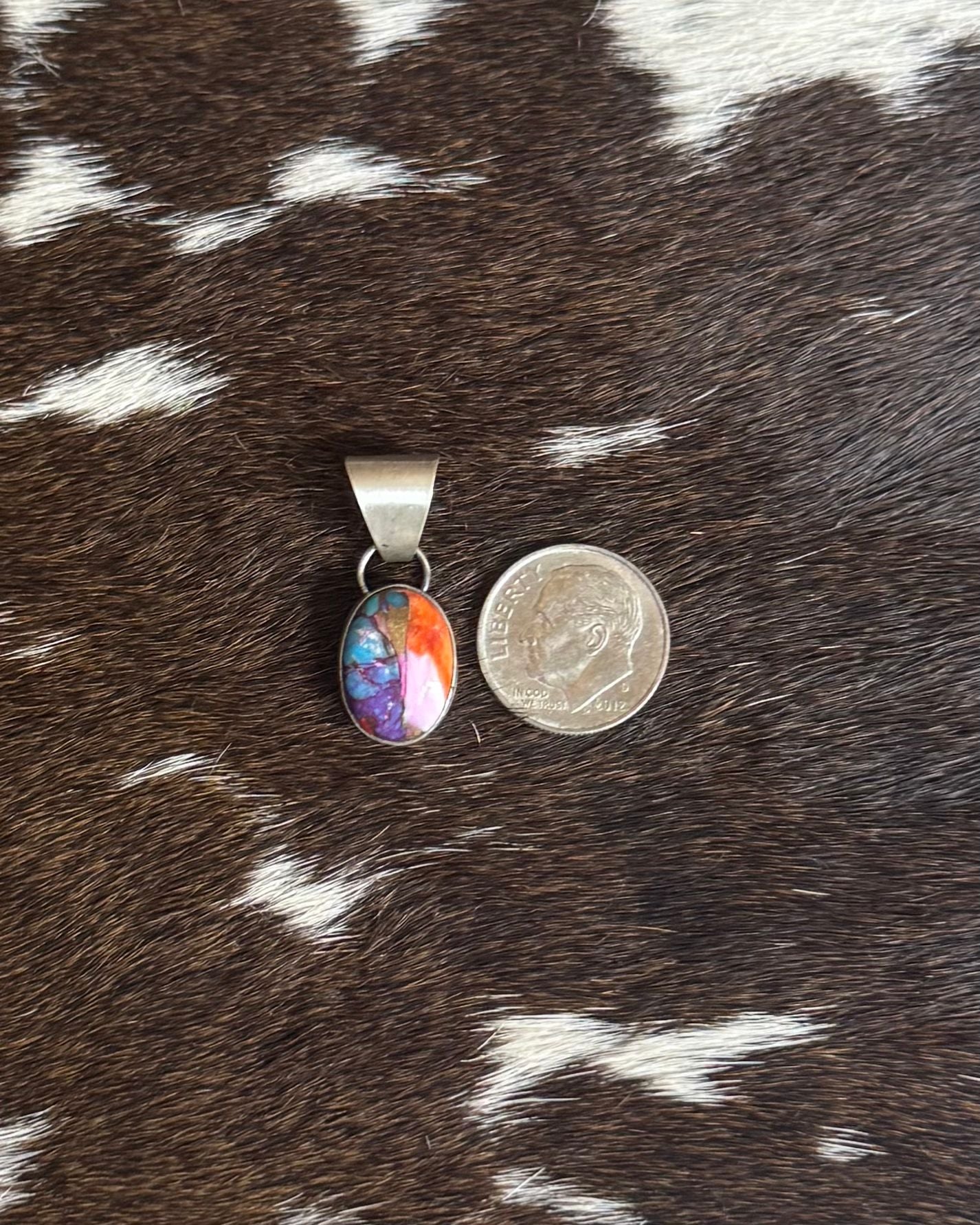 Simple Dainty Pink Dahlia Pendant *Native