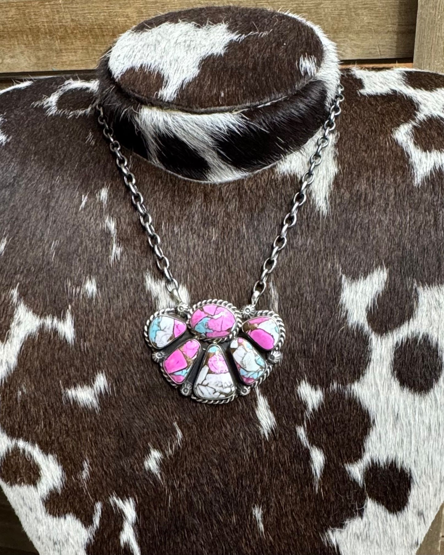 Cotton Candy Half Cluster Necklace *Native