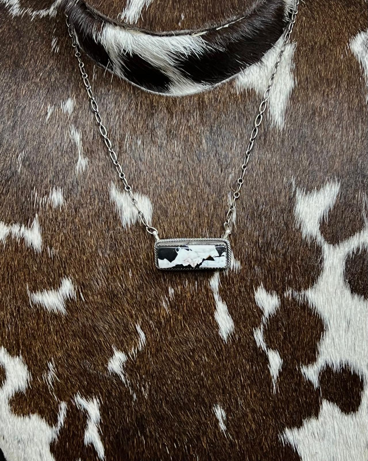 White Buffalo Bar Necklace *Native
