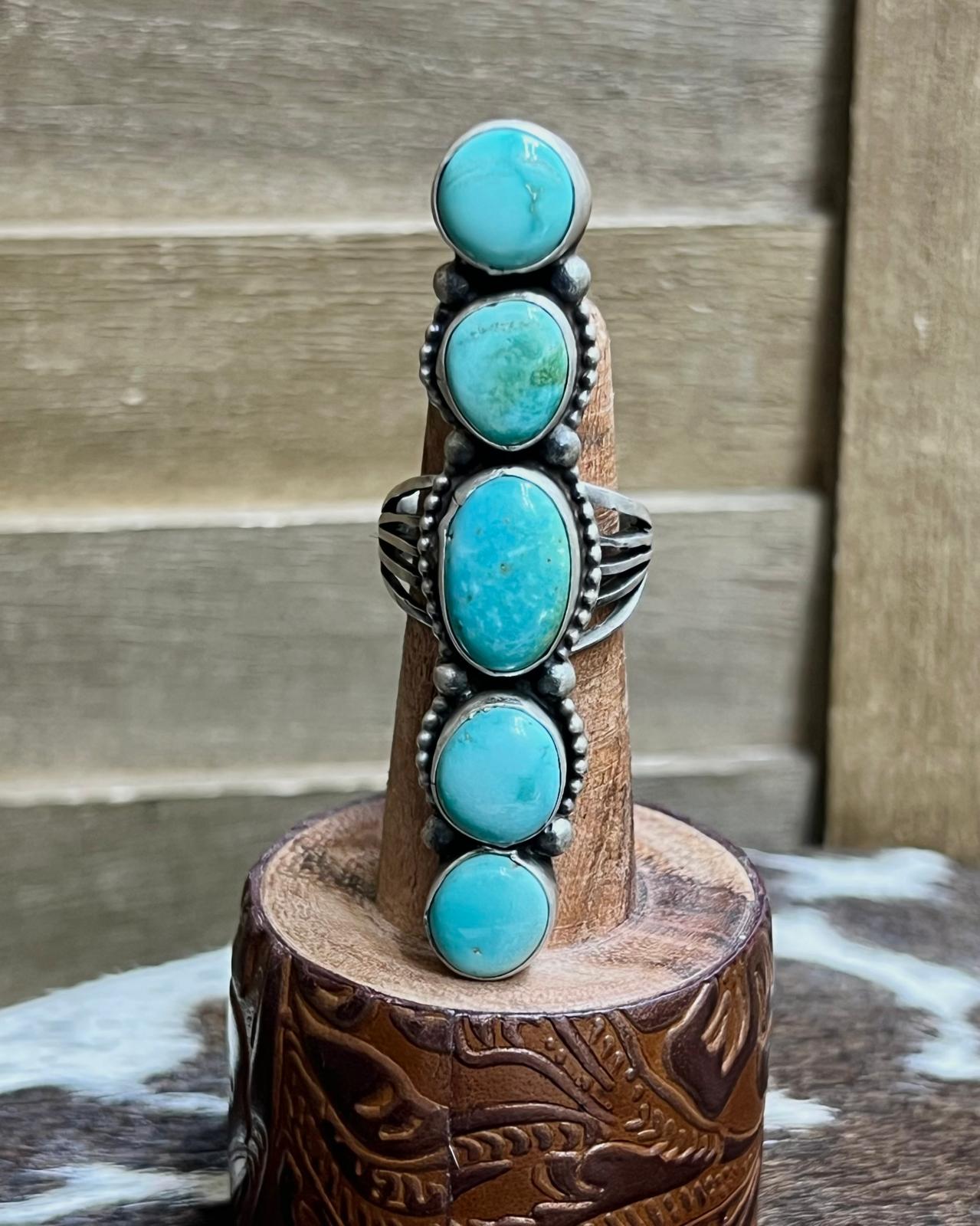 Long 5 Stone Ring *Native