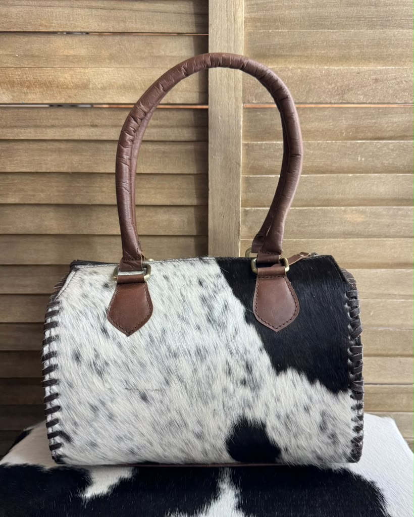 Med Loui Upcycled Brown Cowhide Speedy