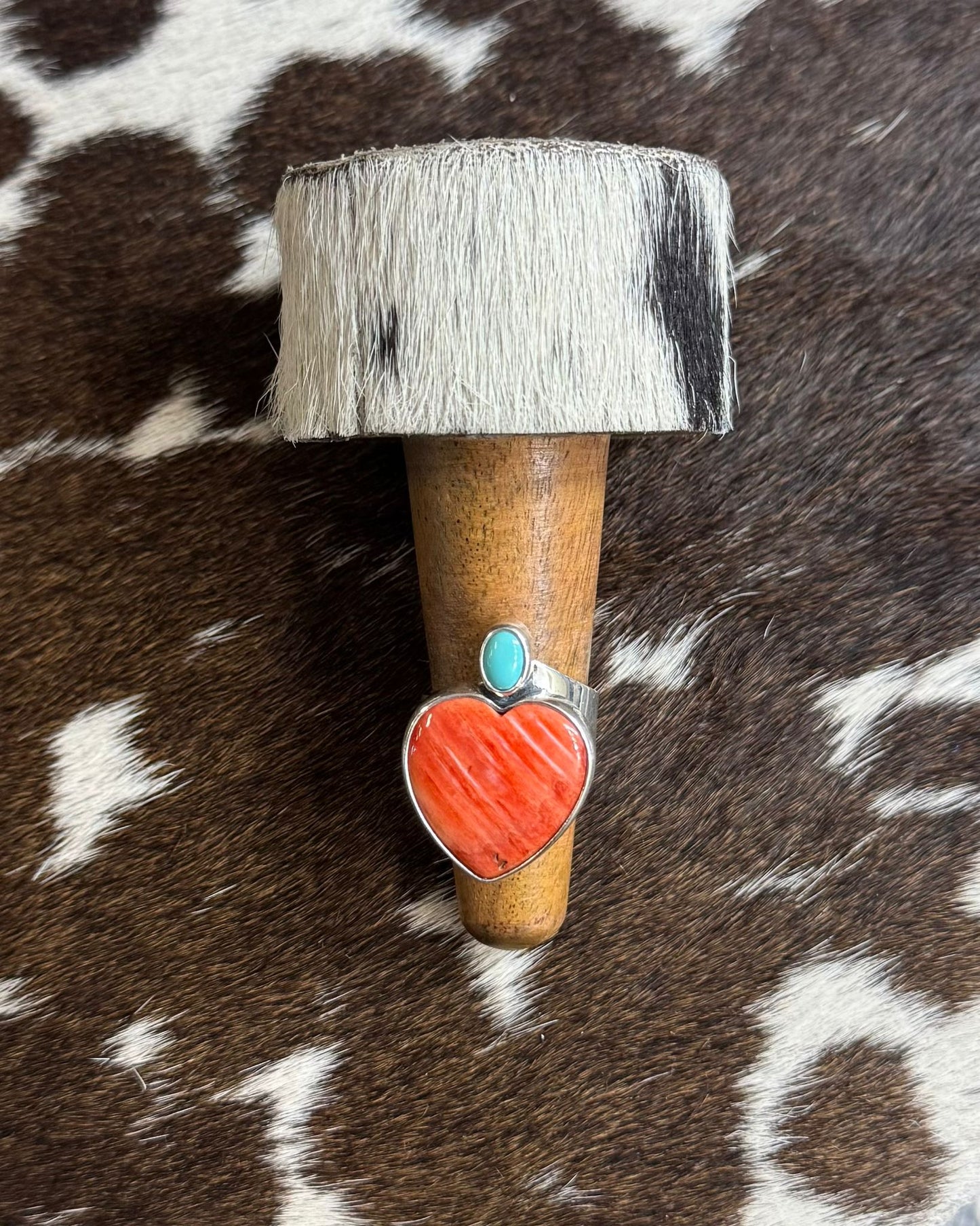 Federico Jimenez Red Spiny Heart Ring