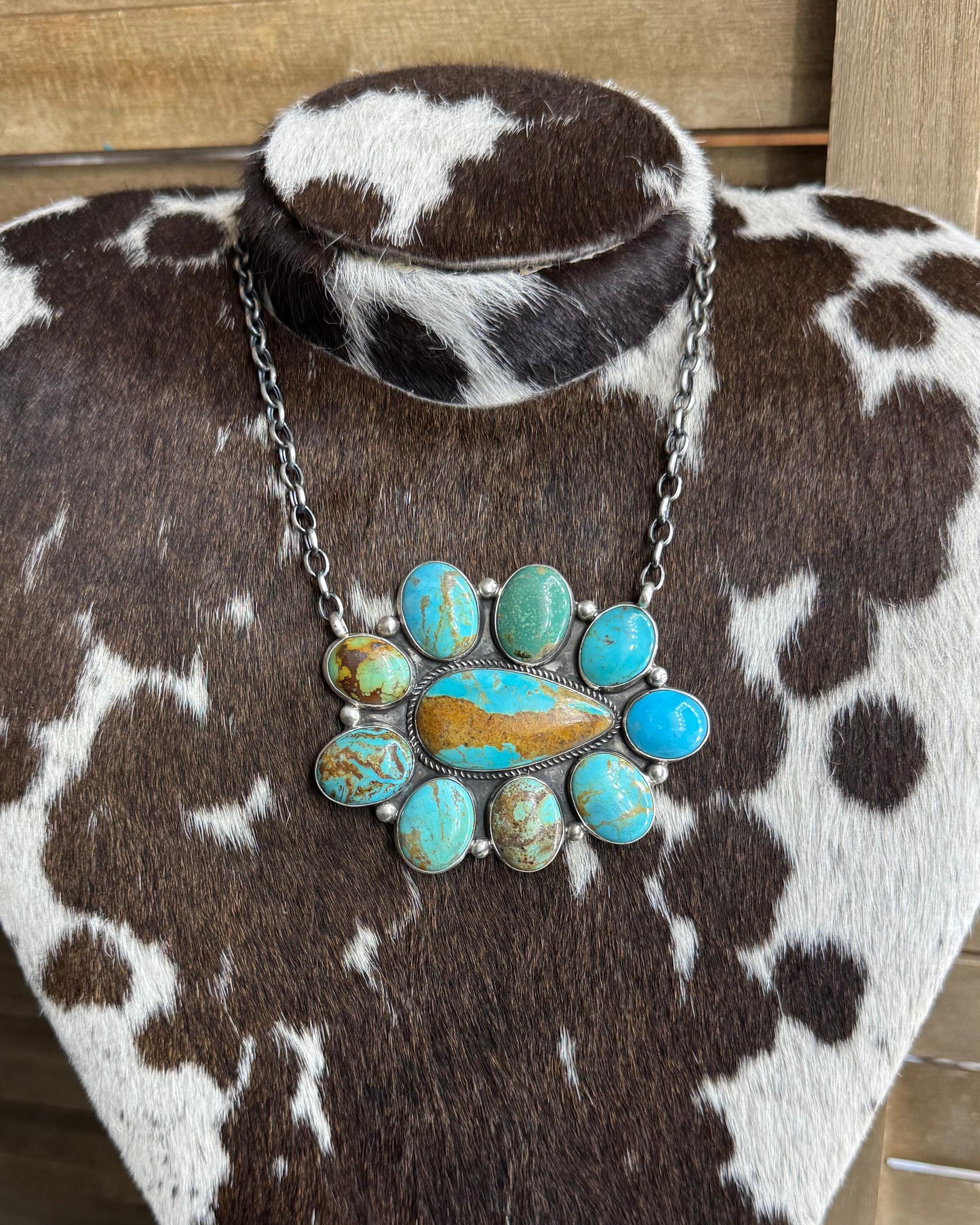Multi Turquoise LG Cluster Necklace *Native