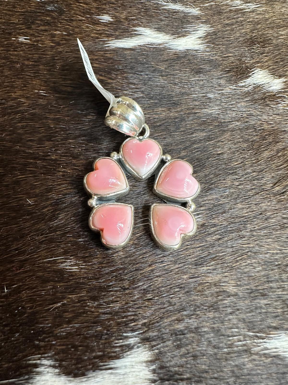 Pink Conch Heart Pendant *Non Native