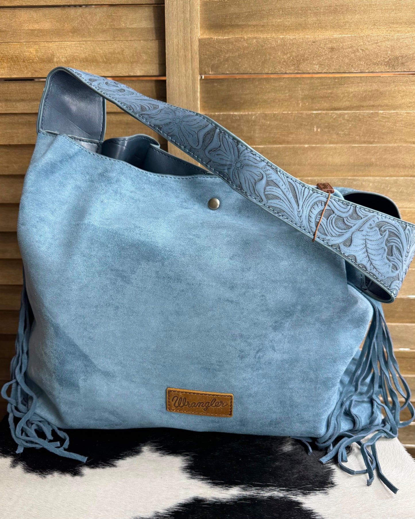 Wrangler Blue Suede Bag