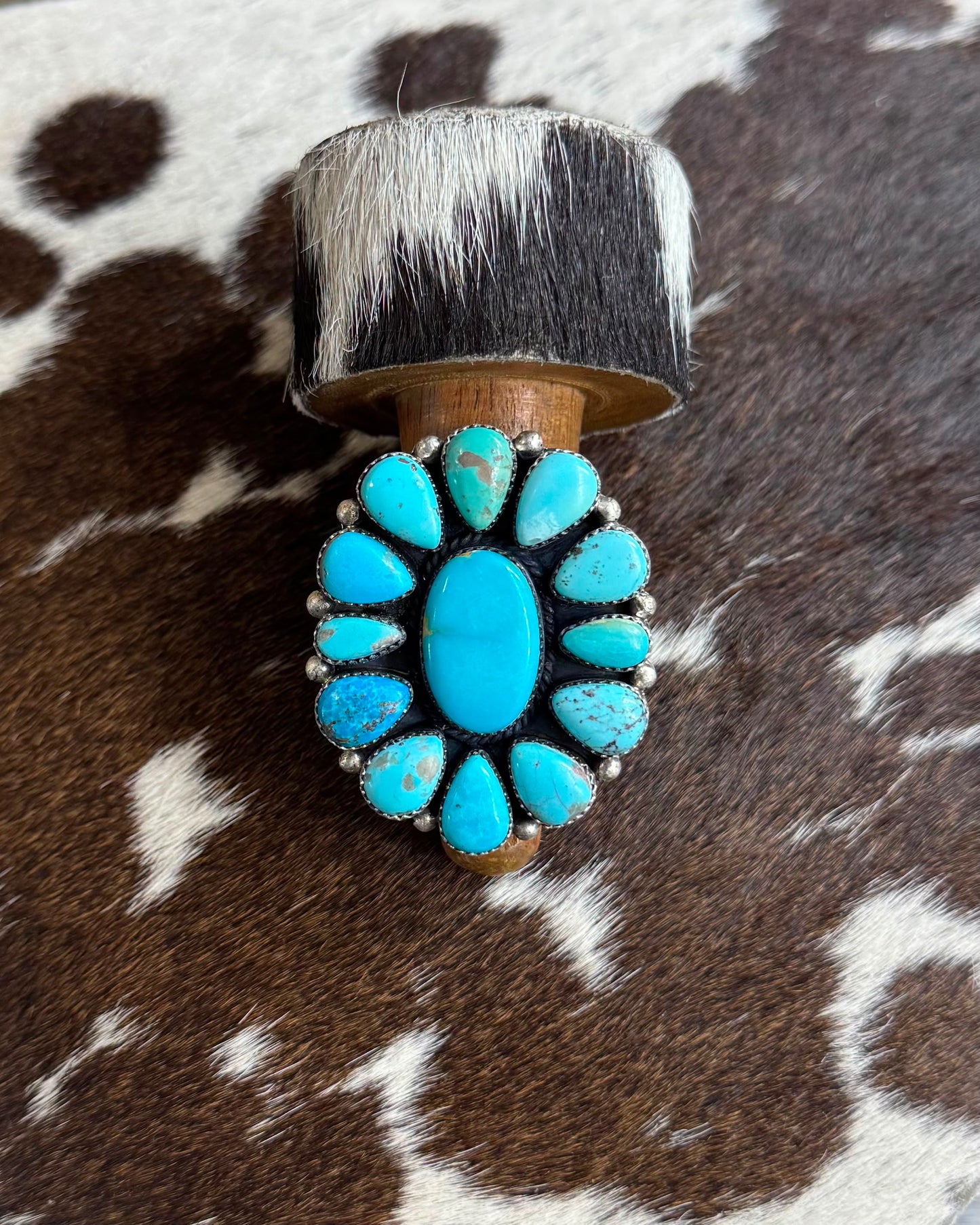 Turquoise Full Cluster Ring *Native