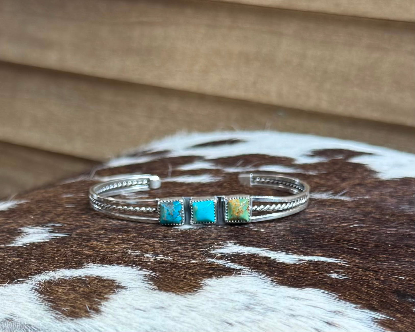 3 Stone Square Cuff *Native