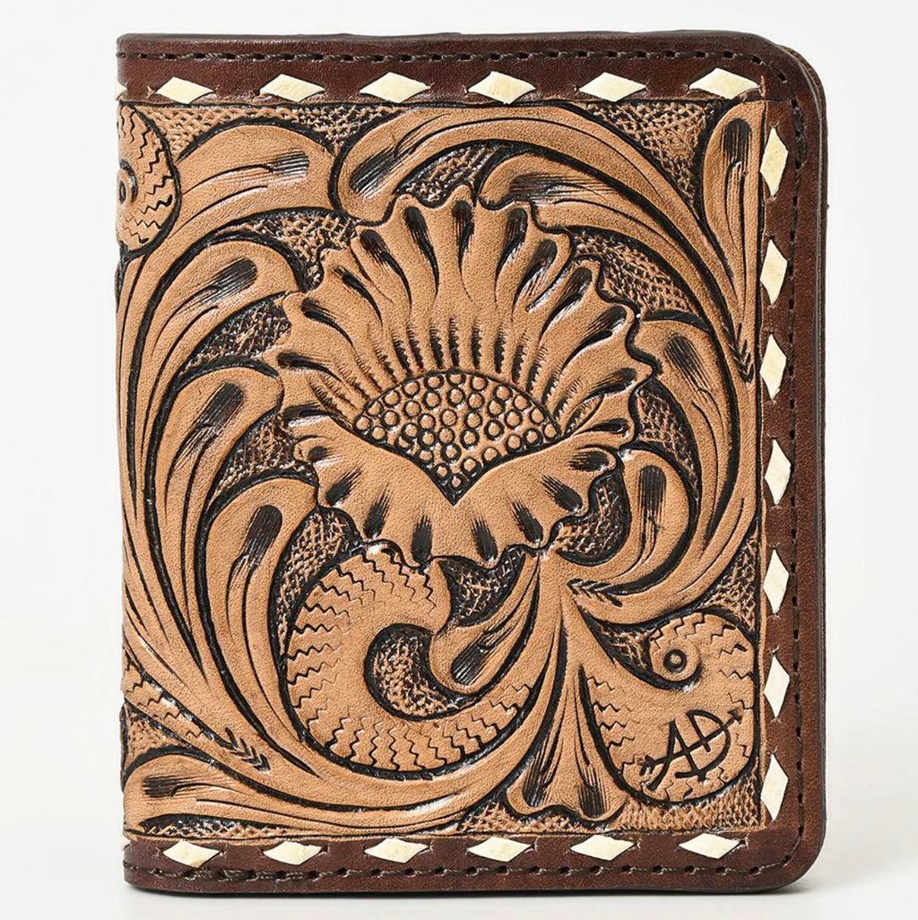 Brandy Tooled Wallet