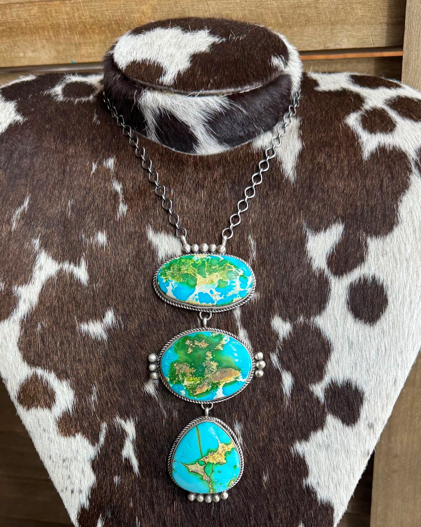 Sonoran Statement 3 Stone Lariat Necklace *Native