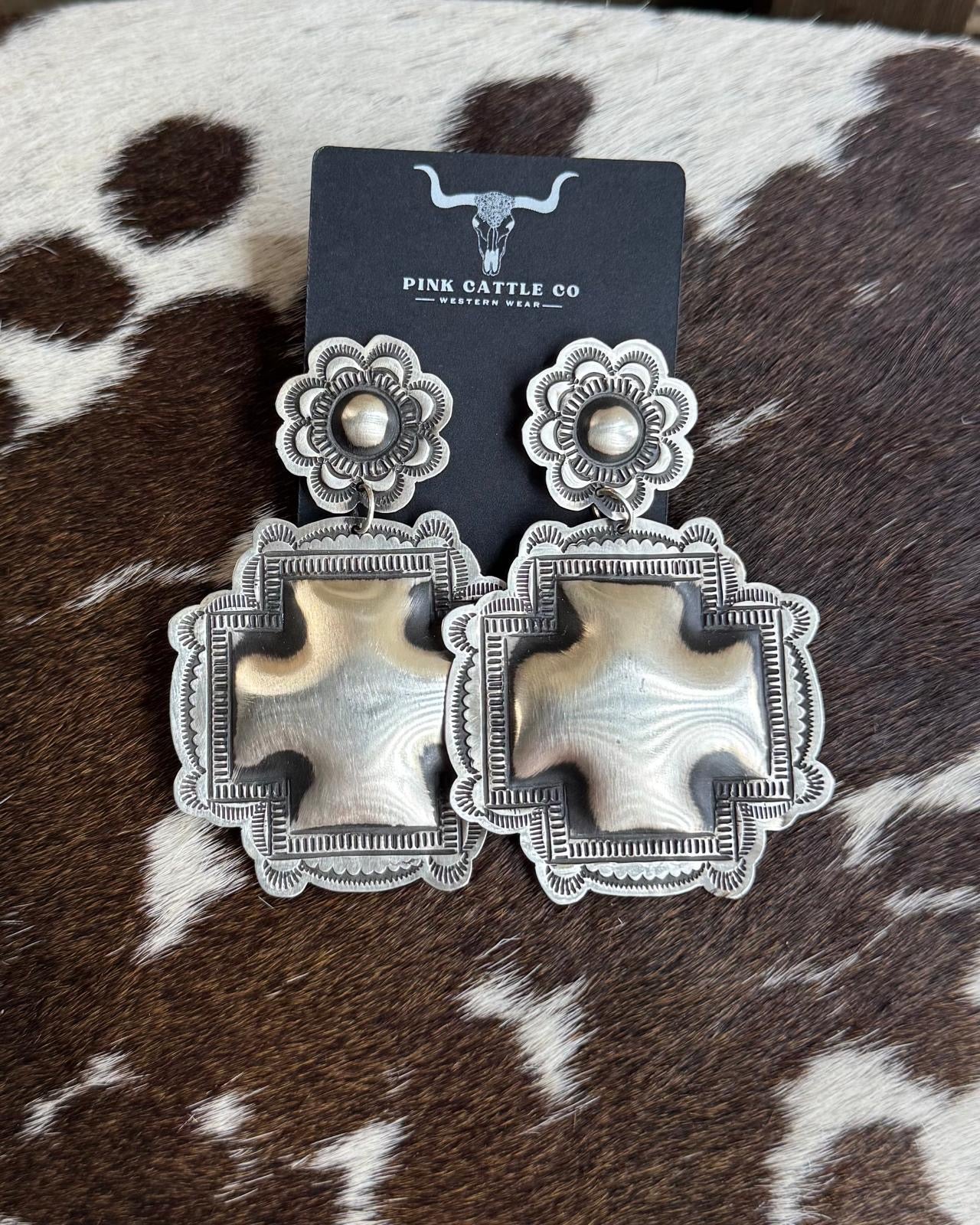 Cross Silver Dangles *Native