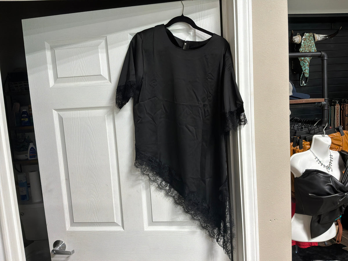 Lace High Low Shirt