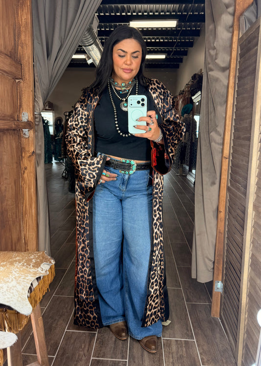 Reversible Leopard Duster