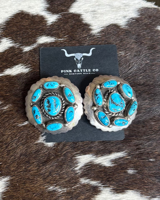 Vintage Sleeping Beauty Studs *Native