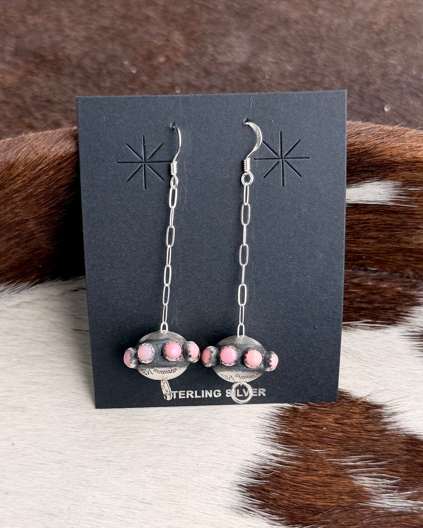 Monica Smith Pink Conch Drop Earrings *Native