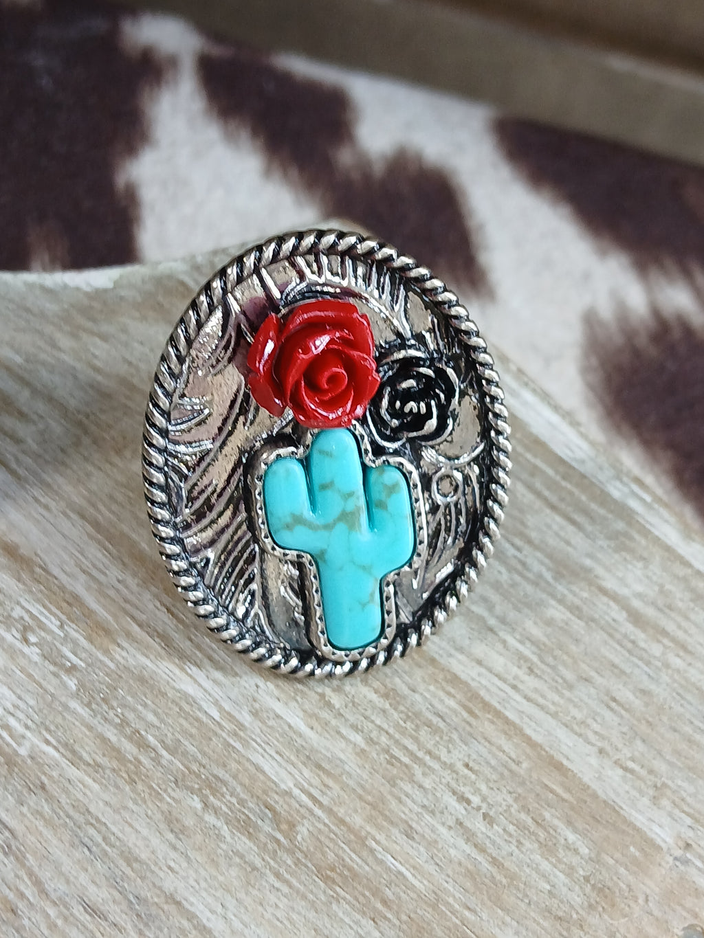 Rose and Cactus Ring