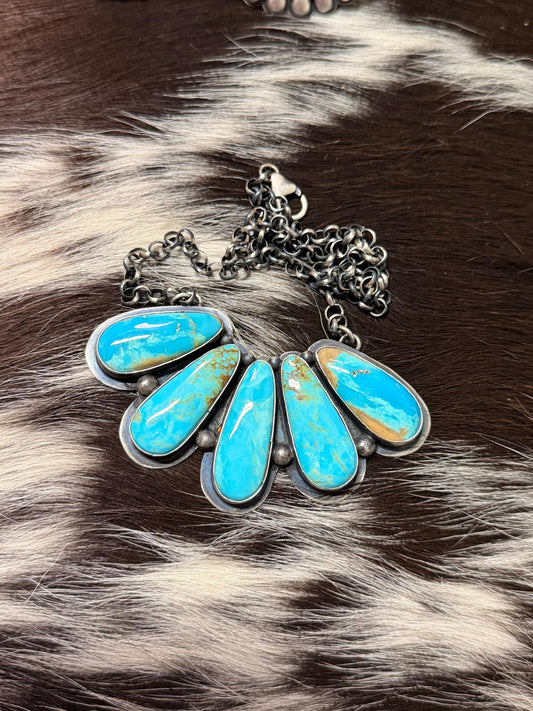 Nina 5 Cluster Necklace