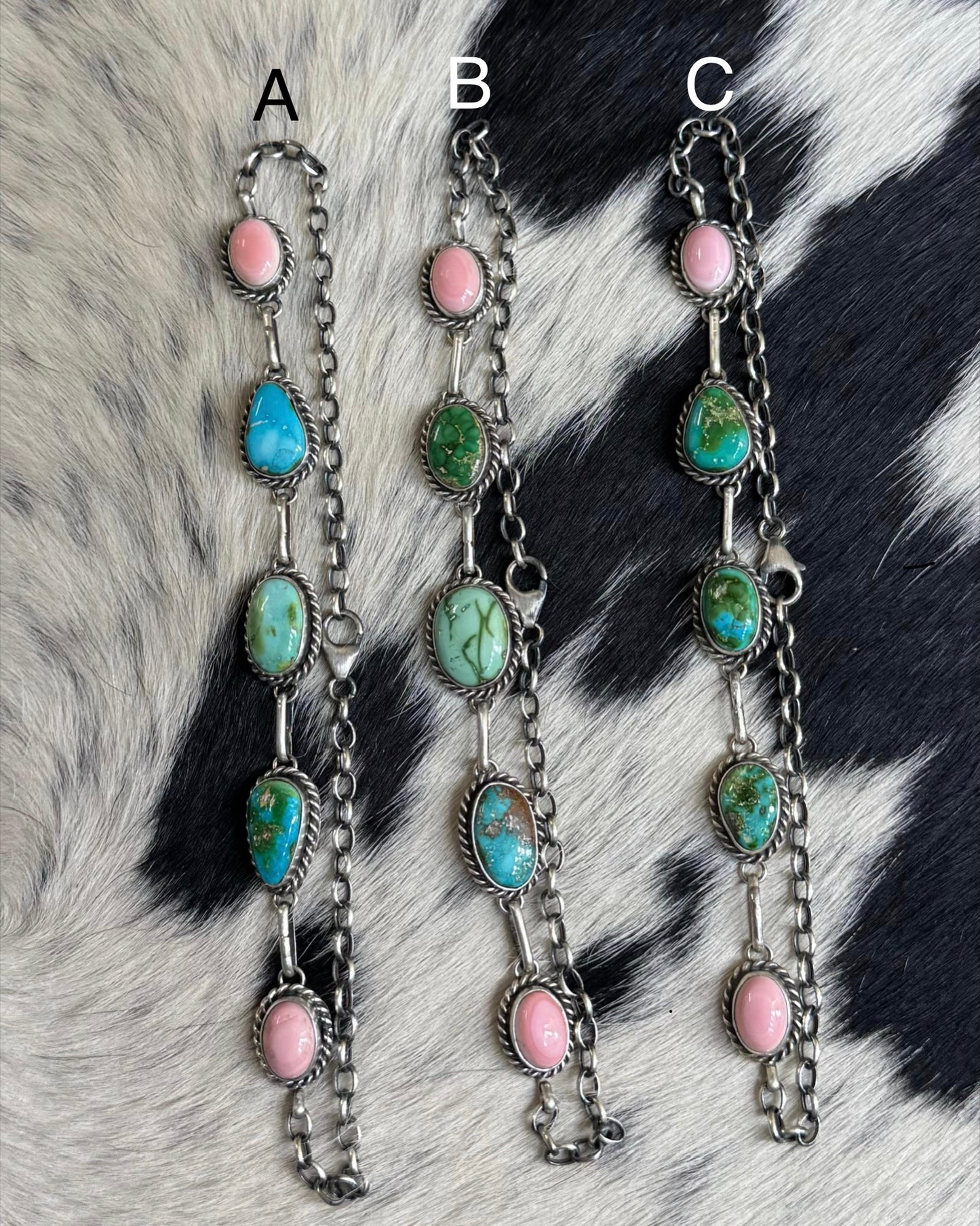 Sonoran & Pink Conch 5 Stone Choker *Native