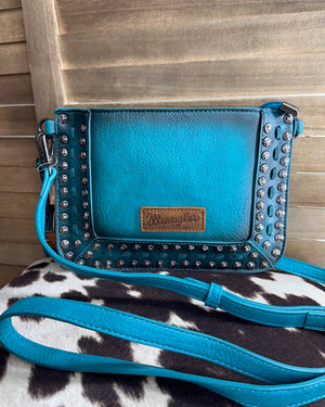 Turquoise Studded Wrangler Crossbody