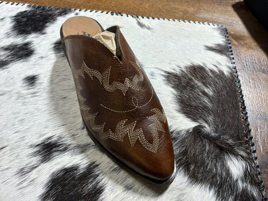 Oakley Brown Leather Mule