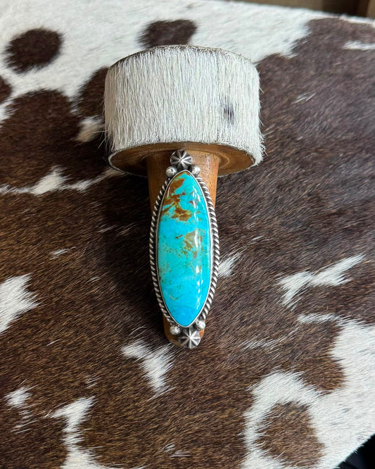 Elongated Turquoise Ring *Native