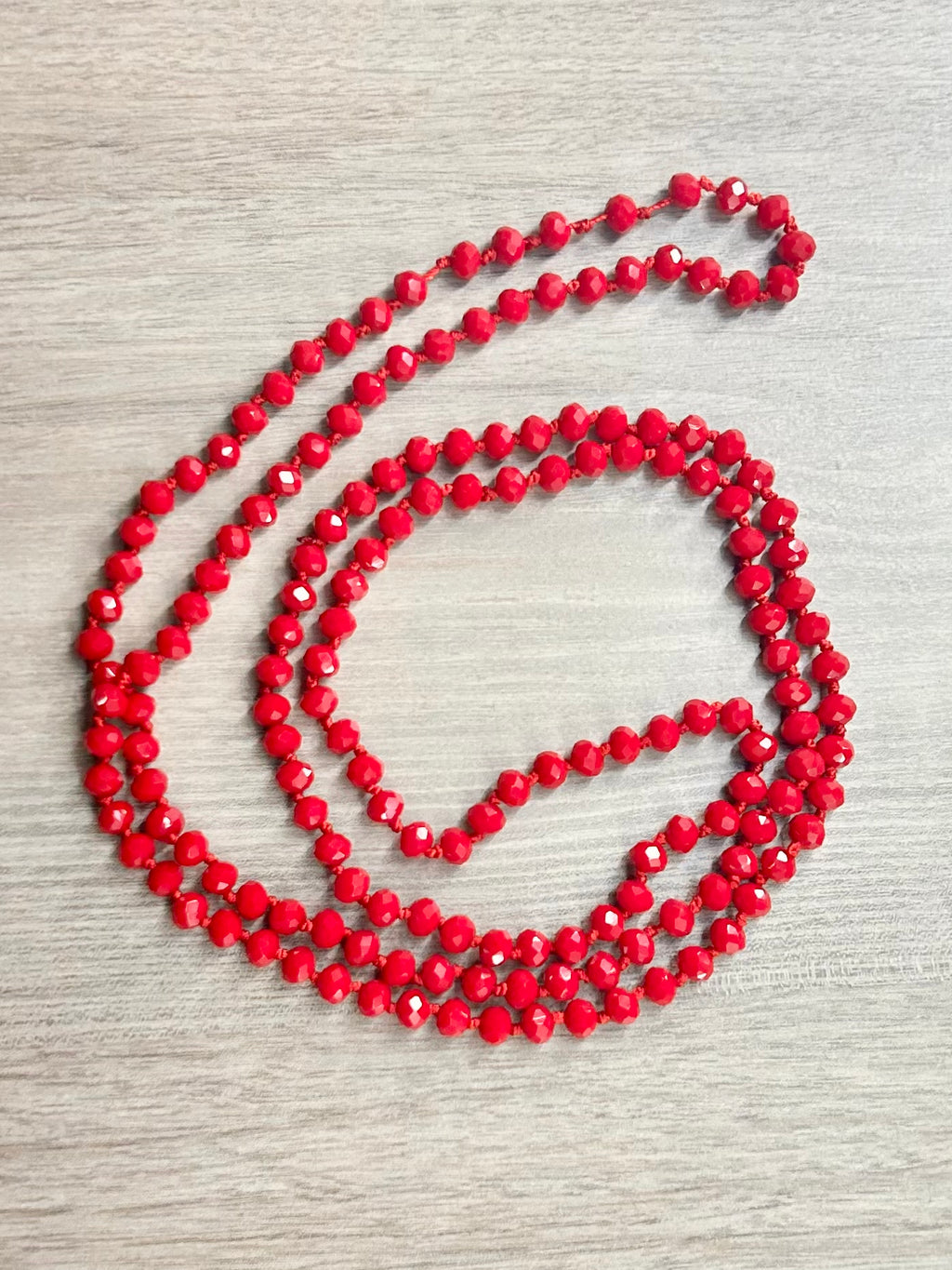 Red Beaded Necklace