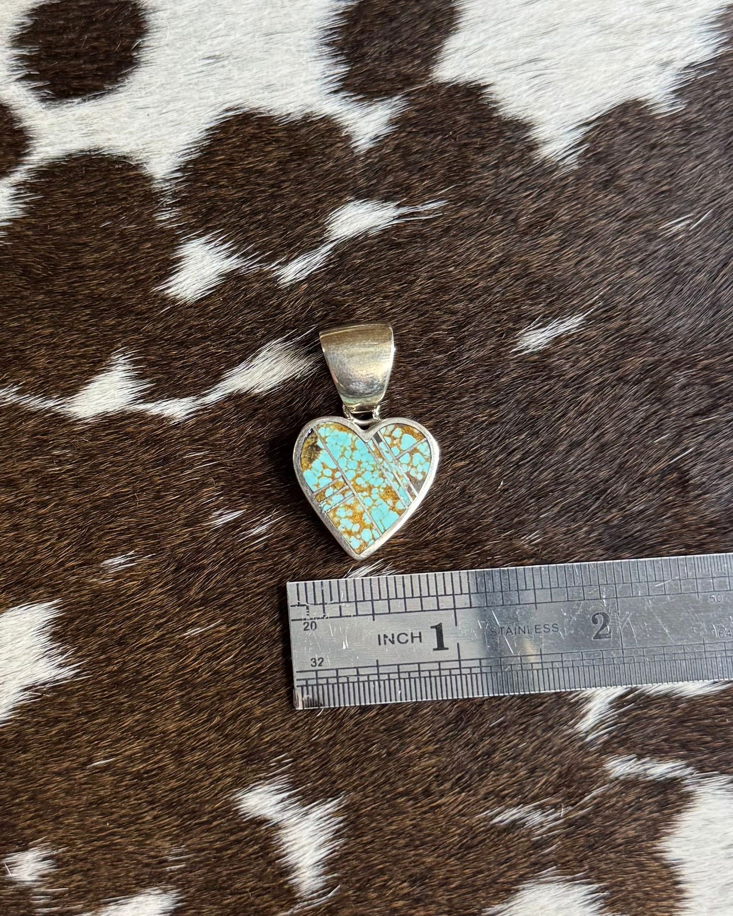 Inlay #8 Heart Pendant *Native
