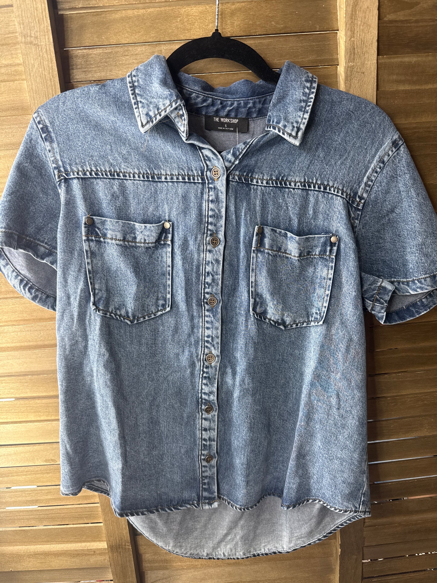 Denim Button Down Top