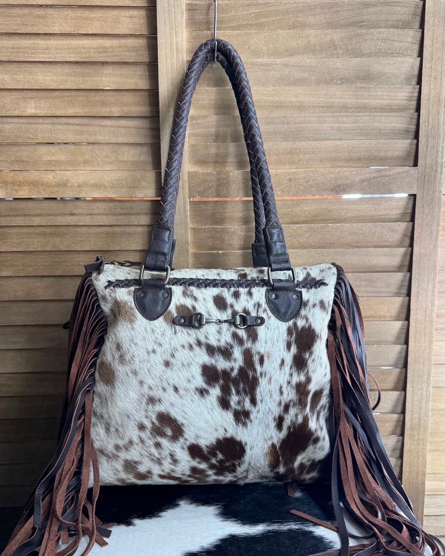 Hair On Hide Bit Shoulder Bag *Native