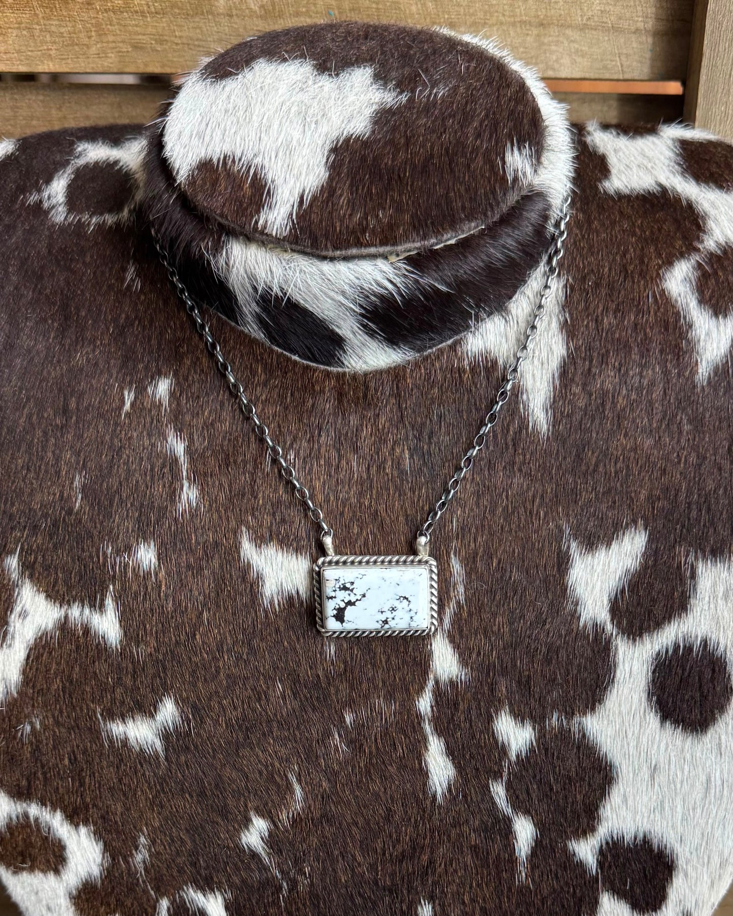 White Buffalo Bar Necklace *Native