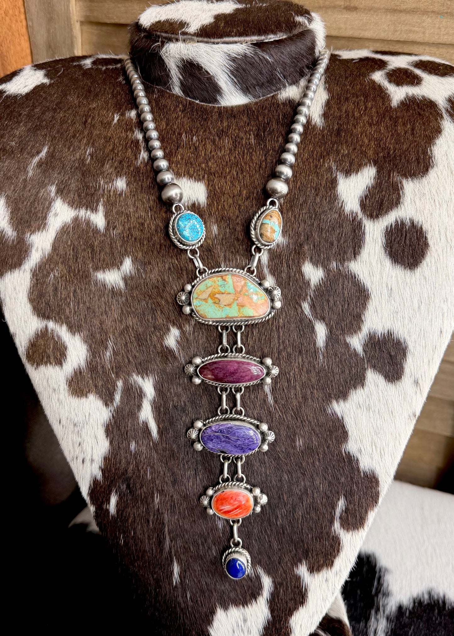 Multi Stone Pearl Lariat *Native