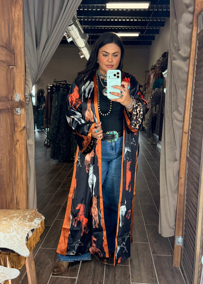 Reversible Leopard Duster