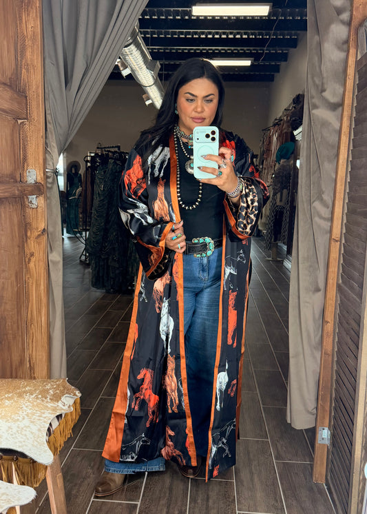 Reversible Leopard Duster