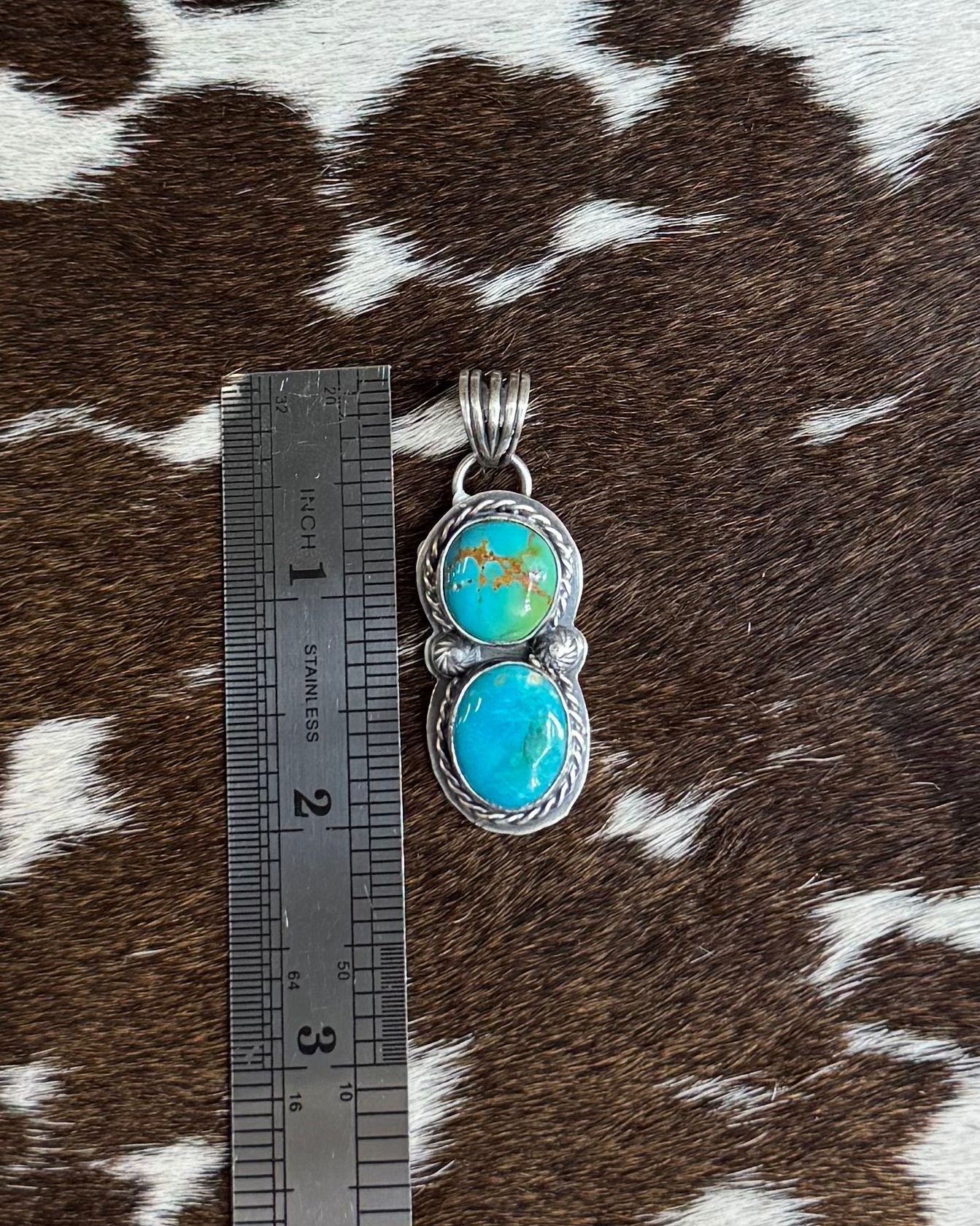 2 Stone Kingman Pendant *Native